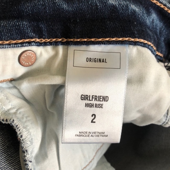 Express High Rise Girlfriend Jeans - Picture 4 of 4